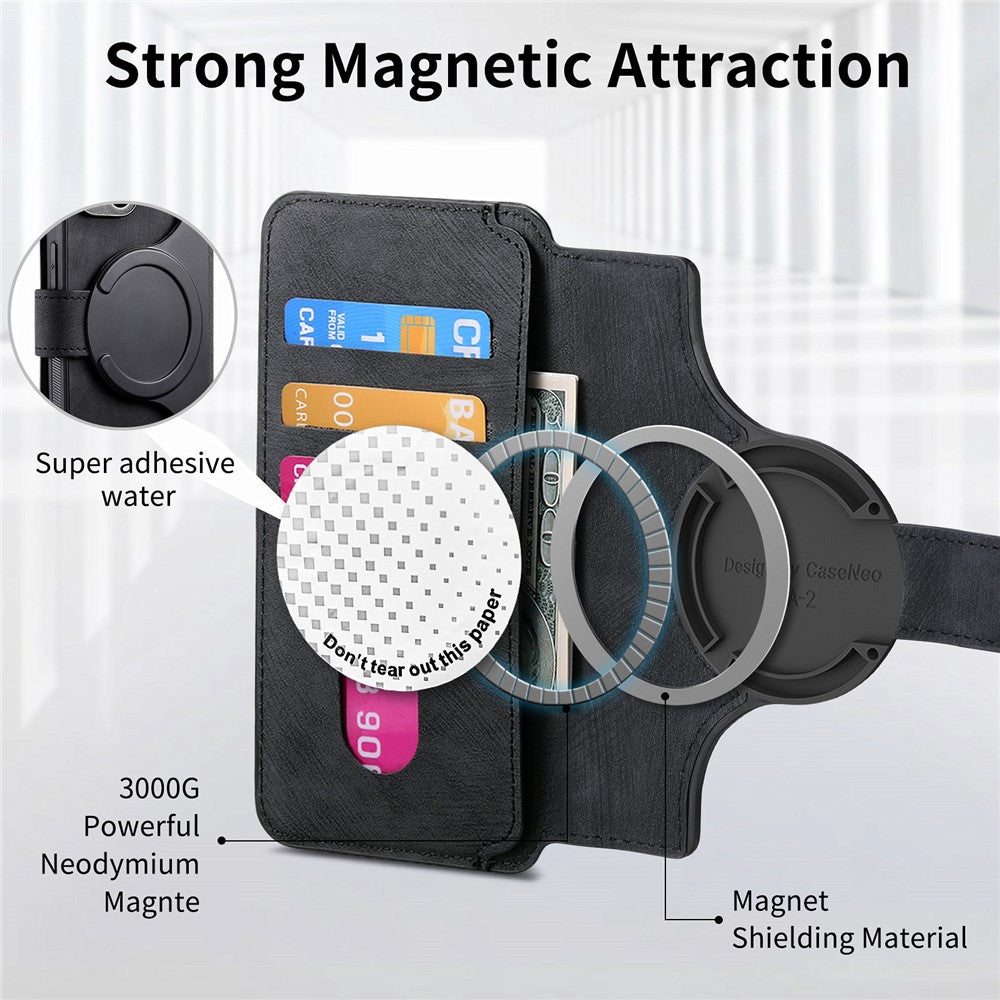 For iPhone 16 Pro Max Magnetic Case CASENEO Detachable Leather Phone Wallet Cover