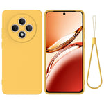 For Oppo Reno12 FS 5G / Reno12 F 5G / 4G / F27 5G Case Liquid Silicone Anti-Scratch Phone Cover with Hand Strap