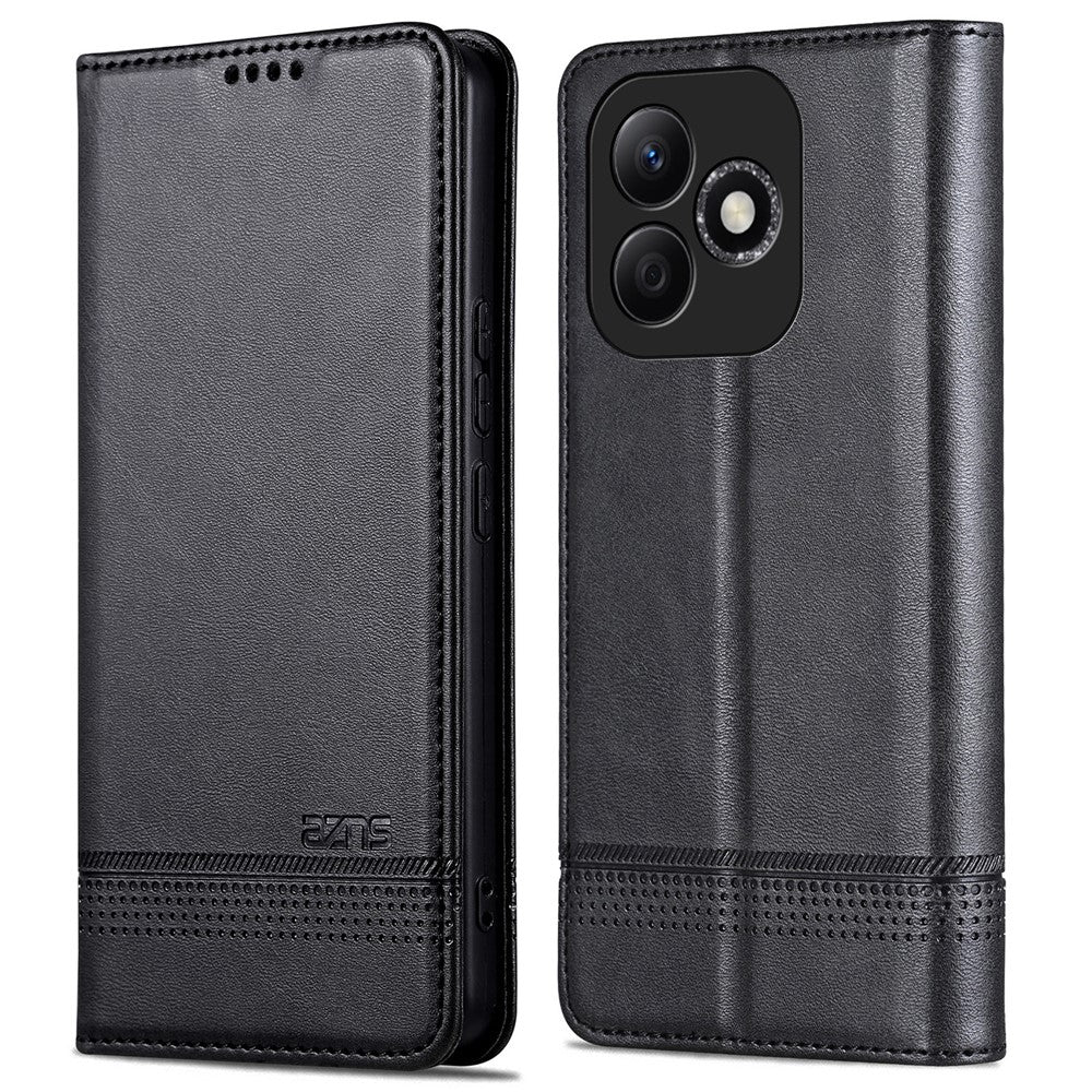 AZNS For Honor X60i 5G Case Cowhide Texture PU Leather Wallet Phone Cover