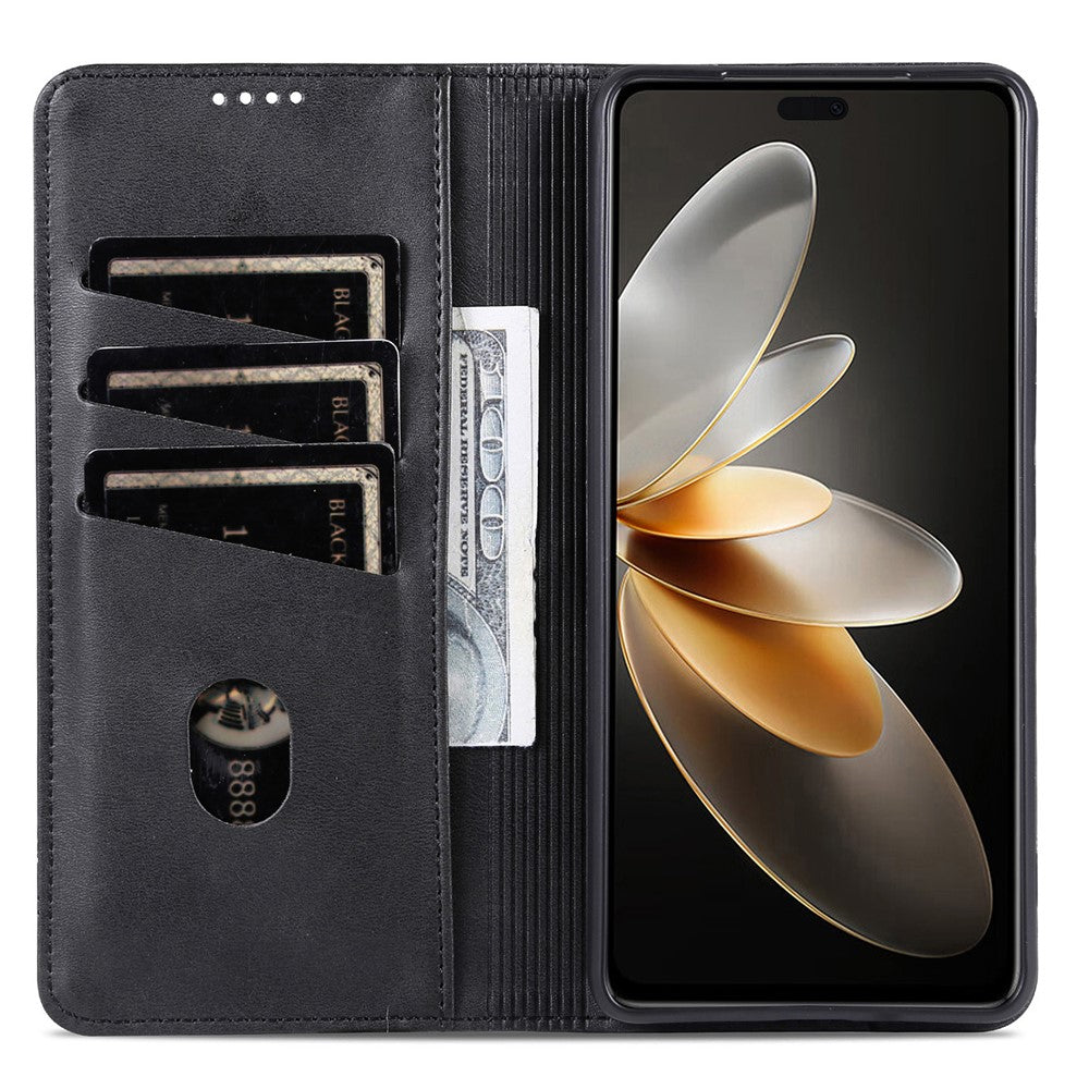 AZNS For Honor X60i 5G Case Cowhide Texture PU Leather Wallet Phone Cover