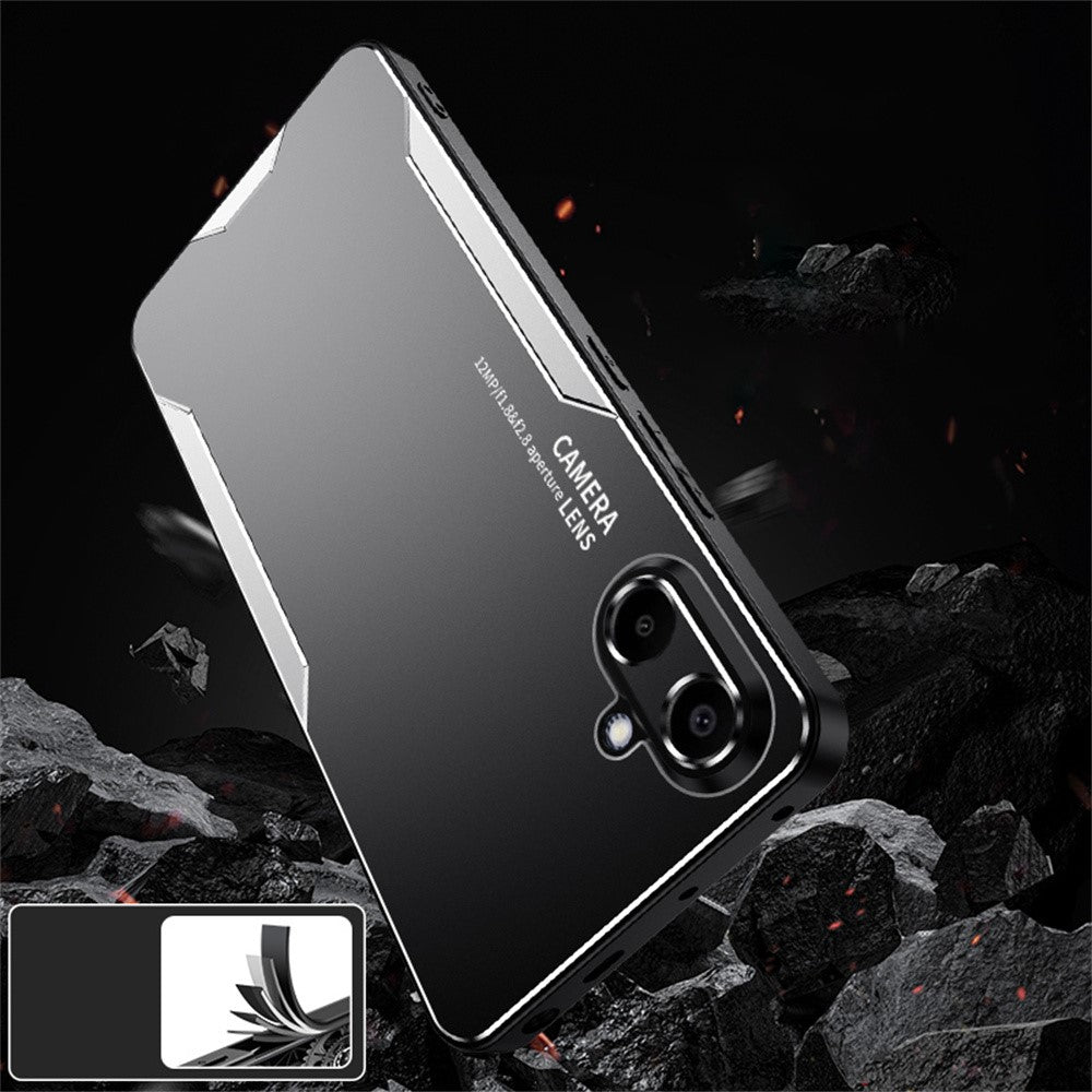 Samsung Galaxy A06 4G mobilskal Aluminiumlegering TPU PC Baksida