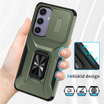 For Samsung Galaxy S24 FE Case Camshield Kickstand TPU+PC Anti-Slip Phone Cover