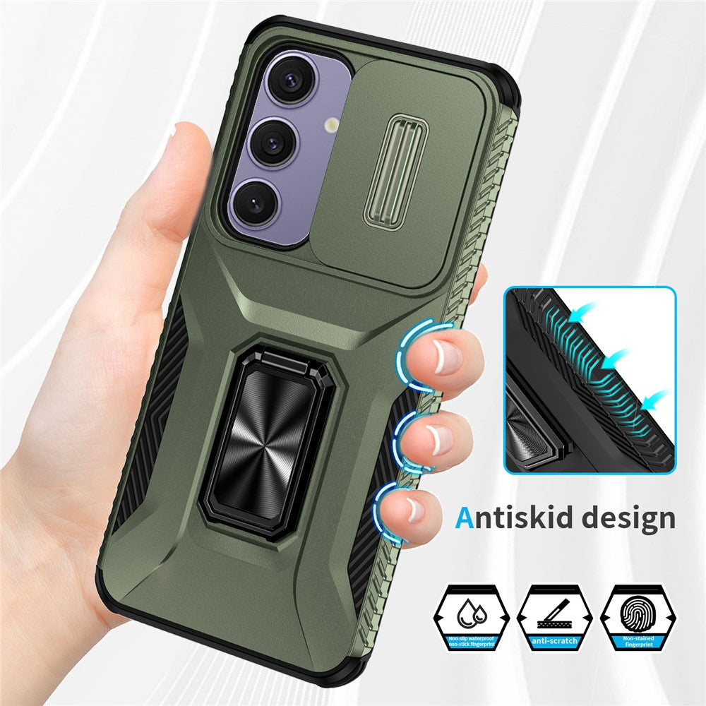 For Samsung Galaxy S24 FE Case Camshield Kickstand TPU+PC Anti-Slip Phone Cover