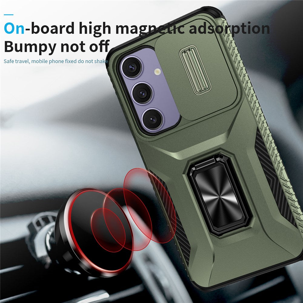 For Samsung Galaxy S24 FE Case Camshield Kickstand TPU+PC Anti-Slip Phone Cover