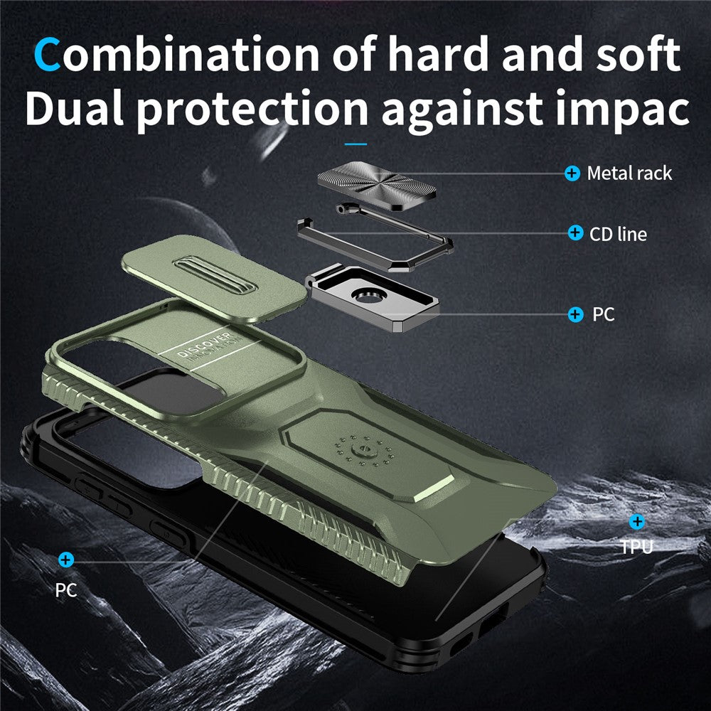 For Samsung Galaxy S24 FE Case Camshield Kickstand TPU+PC Anti-Slip Phone Cover