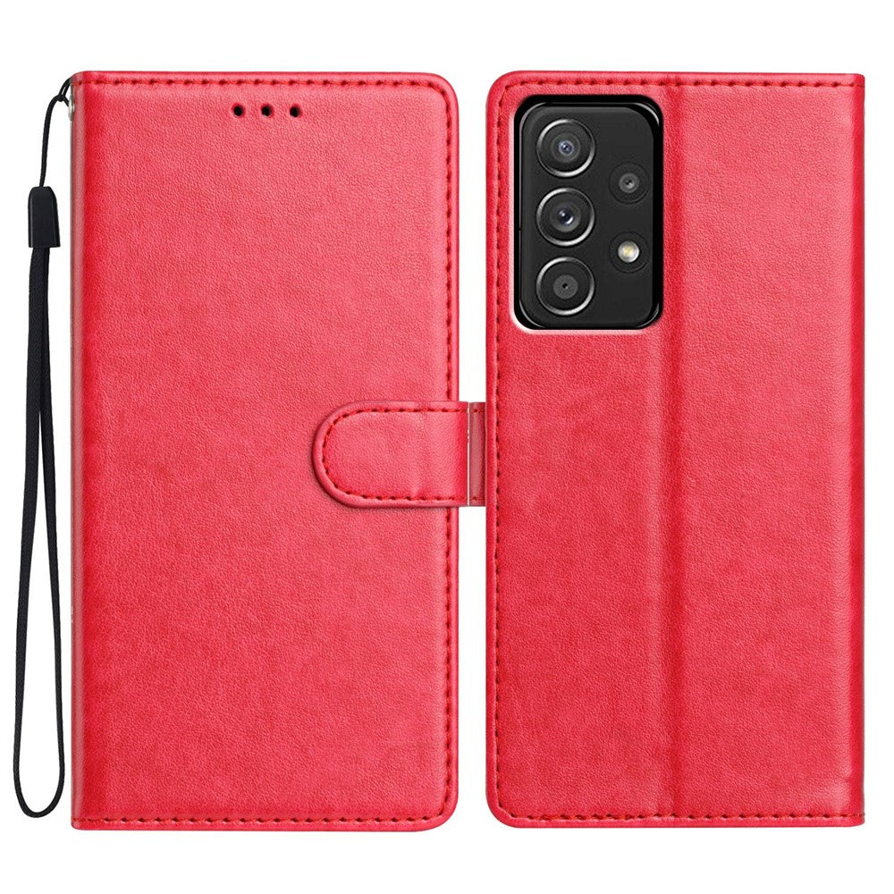 Til Samsung Galaxy A33 5G Læder Telefonetui Pung Stativ Cover med Praktisk Rem