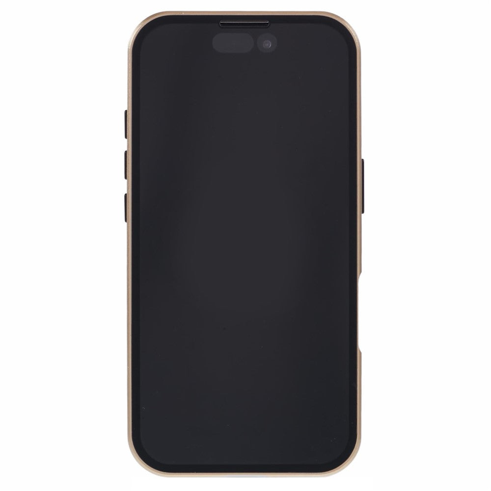For iPhone 16 Anti-Spy Case Magnetic Metal Frame + Double-Sided Tempered Glass Phone Cover