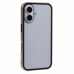 For iPhone 16 Anti-Spy Case Magnetic Metal Frame + Double-Sided Tempered Glass Phone Cover