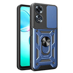 For Oppo A60 4G Case with Slide Camera Lid PC+TPU Kickstand Phone Cover