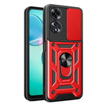 For Oppo A60 4G Case with Slide Camera Lid PC+TPU Kickstand Phone Cover