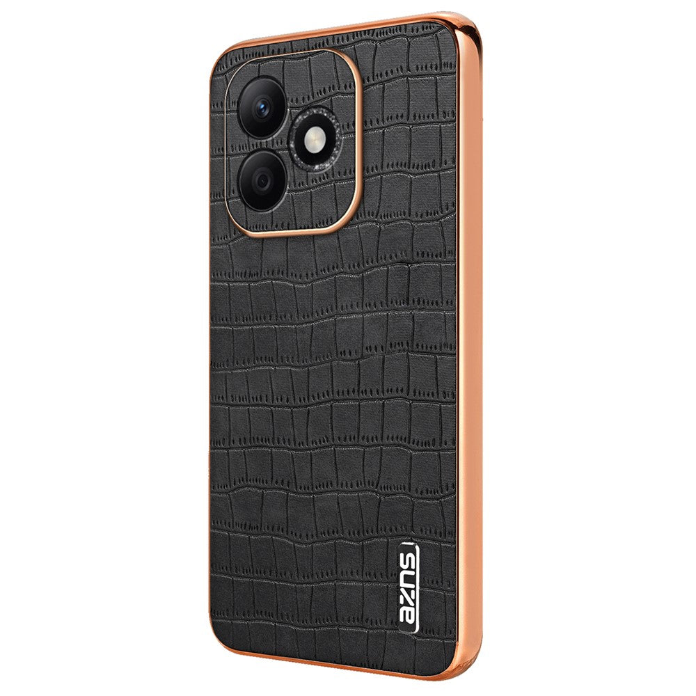 AZNS For Honor X60i 5G Case Electroplating Crocodile Texture PU+TPU Phone Cover