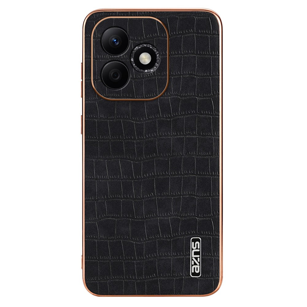 AZNS For Honor X60i 5G Case Electroplating Crocodile Texture PU+TPU Phone Cover