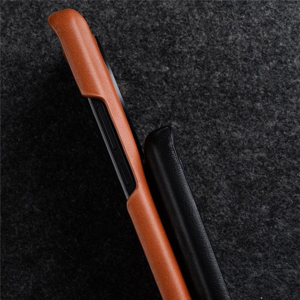 MELKCO For Xiaomi 14 Ultra Case Waxy Genuine Cow Leather PC Phone Back Cover