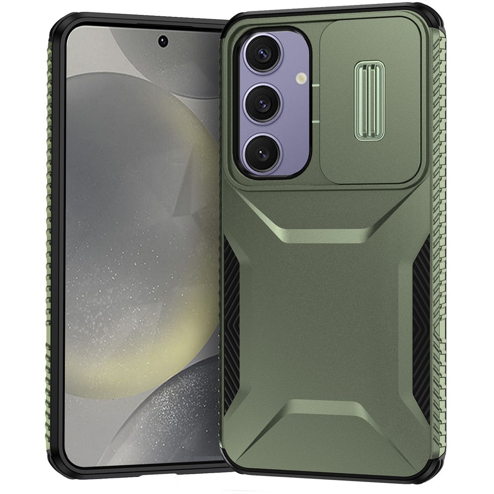 Til Samsung Galaxy S24 FE Etui Camshield TPU+PC Telefoncover Skridsikker Sidekant