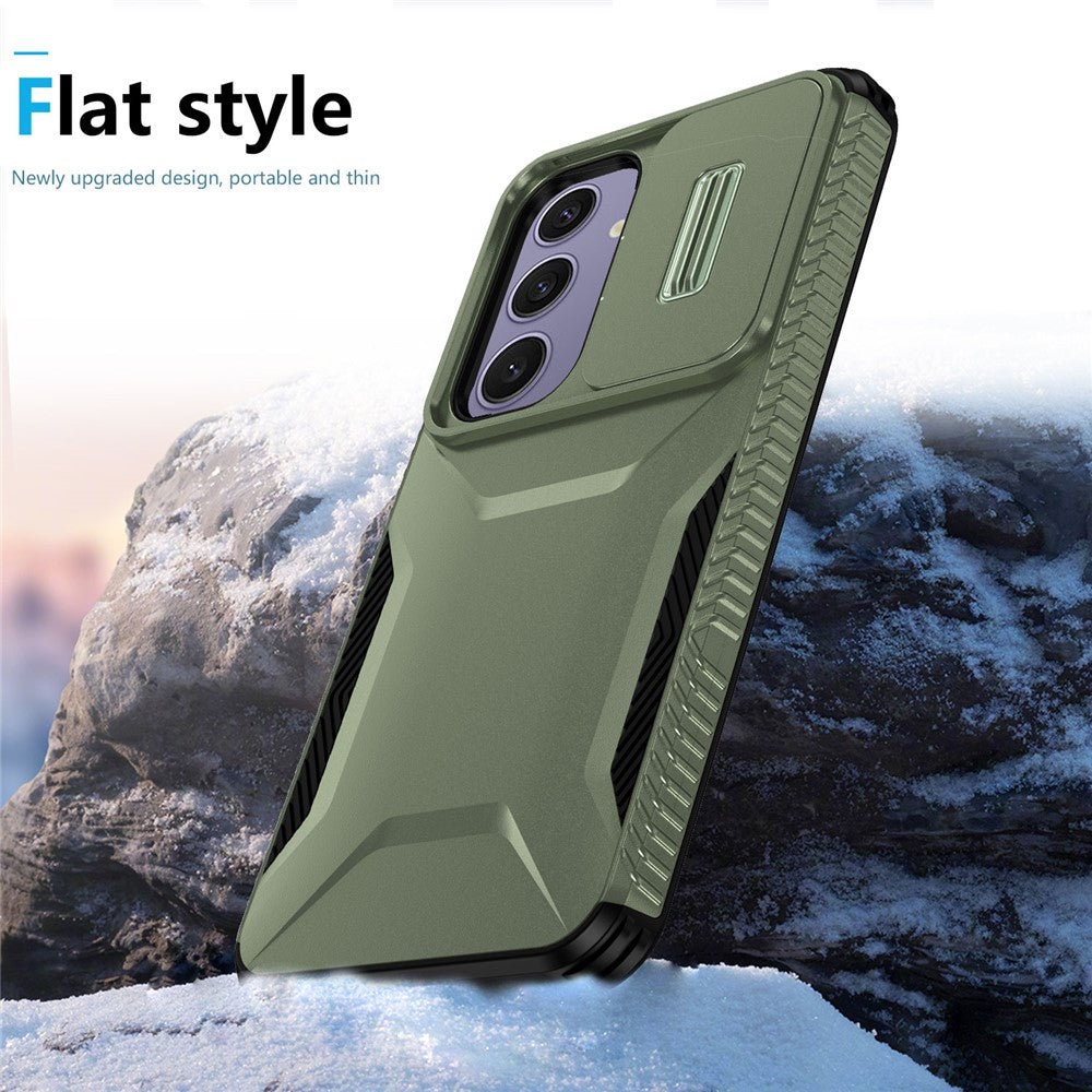 Til Samsung Galaxy S24 FE Etui Camshield TPU+PC Telefoncover Skridsikker Sidekant