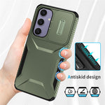 Til Samsung Galaxy S24 FE Etui Camshield TPU+PC Telefoncover Skridsikker Sidekant