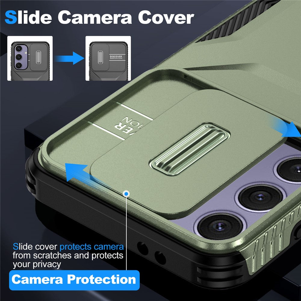 Til Samsung Galaxy S24 FE Etui Camshield TPU+PC Telefoncover Skridsikker Sidekant