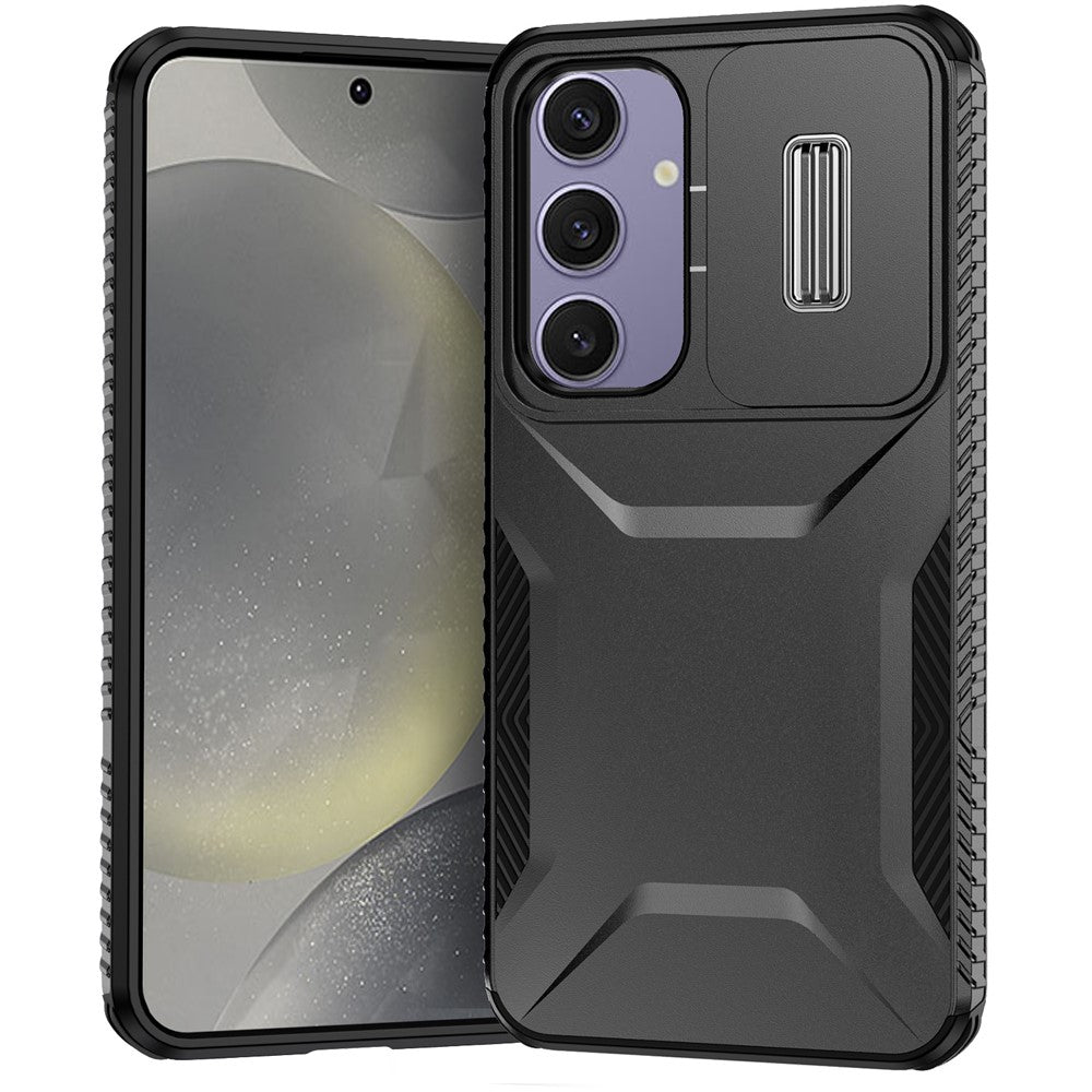 Til Samsung Galaxy S24 FE Etui Camshield TPU+PC Telefoncover Skridsikker Sidekant