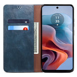 Cover til Motorola Edge 60 Neo 5G / Edge 50 Neo 5G / Moto S50 5G / ThinkPhone 25 5G, Crazy Horse-tekstur, vokset læder, tegnebogsetui, stativ