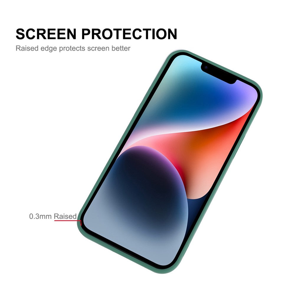 ENKAY HAT PRINCE For iPhone 14 Solid Color Liquid Silicone Anti-drop Case Camera Lens Precise Cutout Phone Back Cover