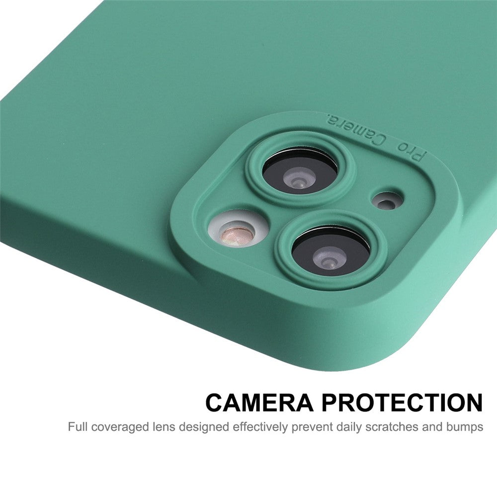 ENKAY HAT PRINCE For iPhone 14 Solid Color Liquid Silicone Anti-drop Case Camera Lens Precise Cutout Phone Back Cover