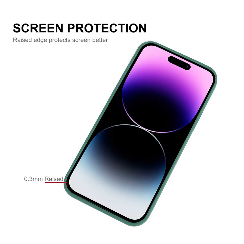 ENKAY HAT PRINCE til iPhone 14 Pro Fleksibelt Anti-drop Cover i Flydende Silikone med Præcist Kamerahulsudsnit i Ensfarvet Design