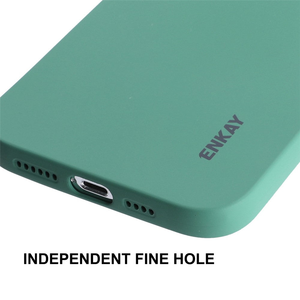 ENKAY HAT PRINCE til iPhone 14 Pro Fleksibelt Anti-drop Cover i Flydende Silikone med Præcist Kamerahulsudsnit i Ensfarvet Design