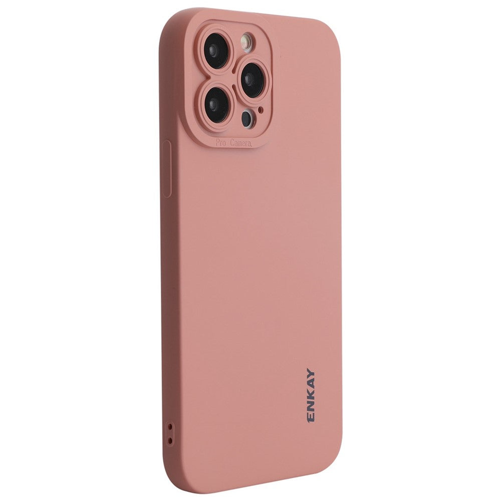 ENKAY HAT PRINCE til iPhone 14 Pro Fleksibelt Anti-drop Cover i Flydende Silikone med Præcist Kamerahulsudsnit i Ensfarvet Design