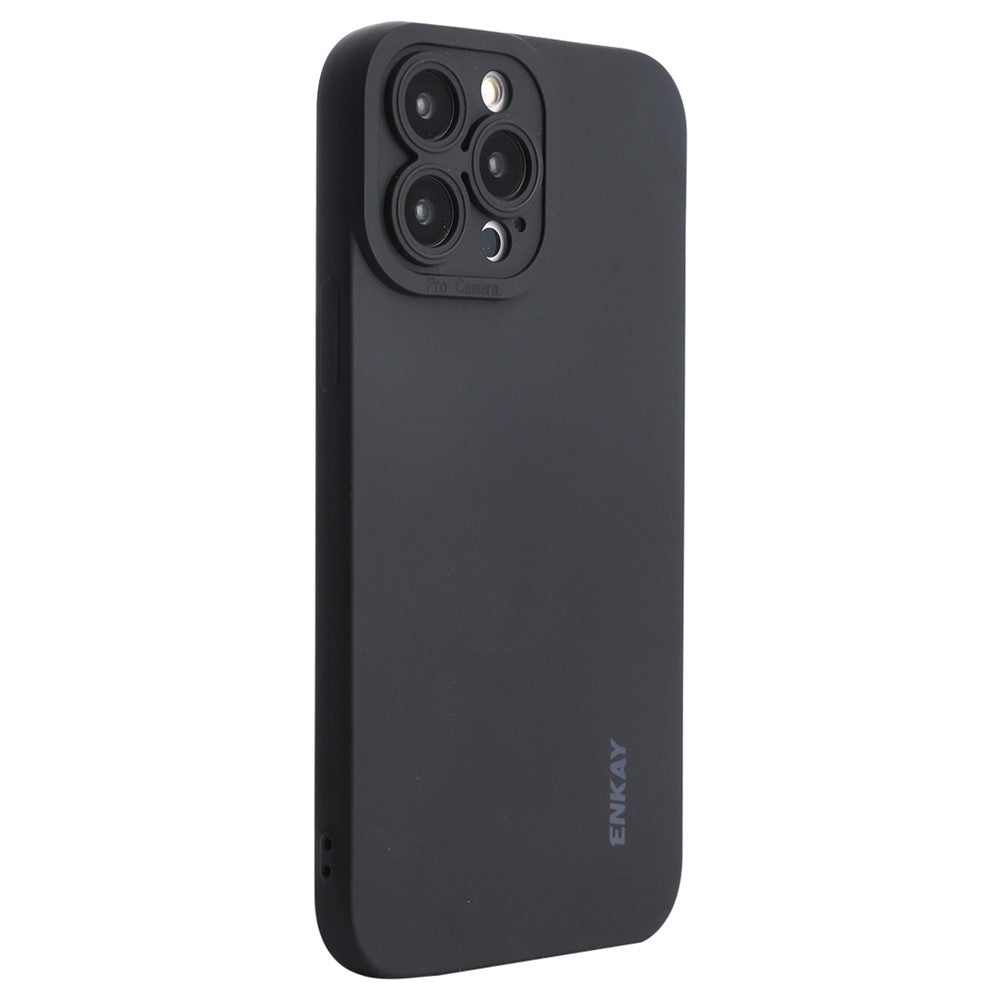 ENKAY HAT PRINCE til iPhone 14 Pro Fleksibelt Anti-drop Cover i Flydende Silikone med Præcist Kamerahulsudsnit i Ensfarvet Design