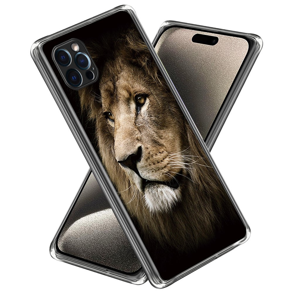 Til iPhone 16 Pro Max cover med mønsterprint, stødsikkert TPU telefoncover