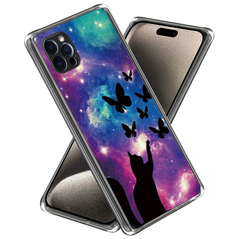 Til iPhone 16 Pro Max cover med mønsterprint, stødsikkert TPU telefoncover