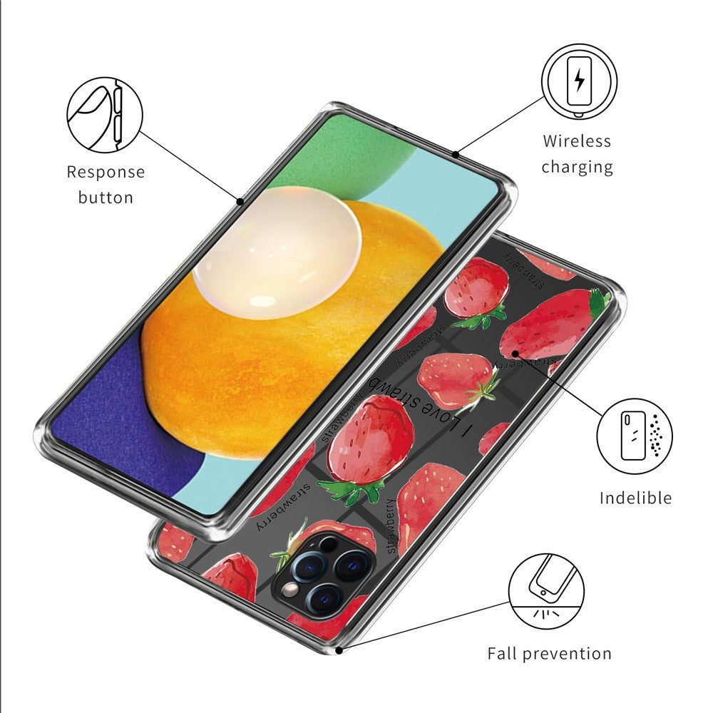 For iPhone 16 Pro Case Pattern Printed Shockproof TPU Phone Cover