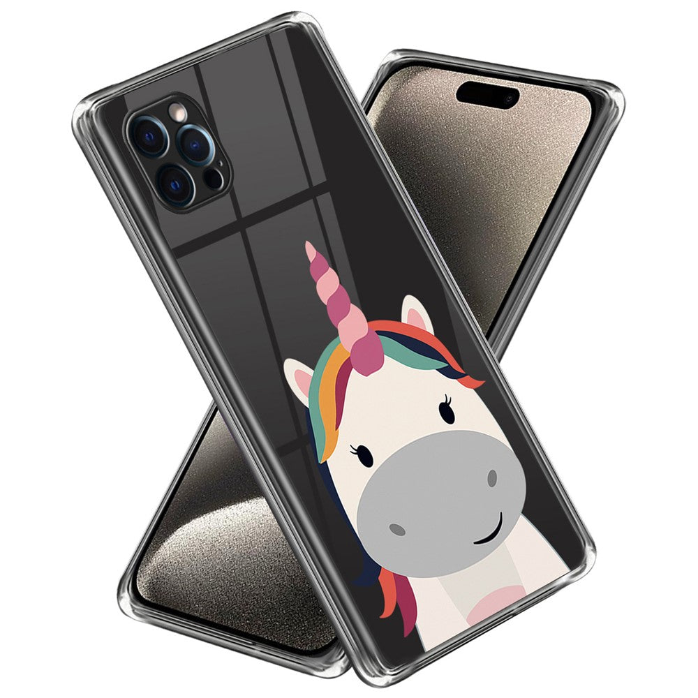 For iPhone 16 Pro Case Pattern Printed Shockproof TPU Phone Cover