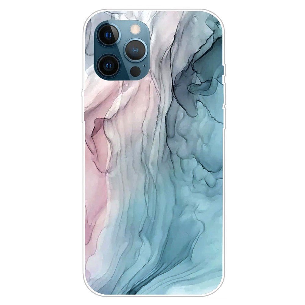 For iPhone 16 Pro Max Case Abstract Marble Pattern Printing TPU Phone Cover