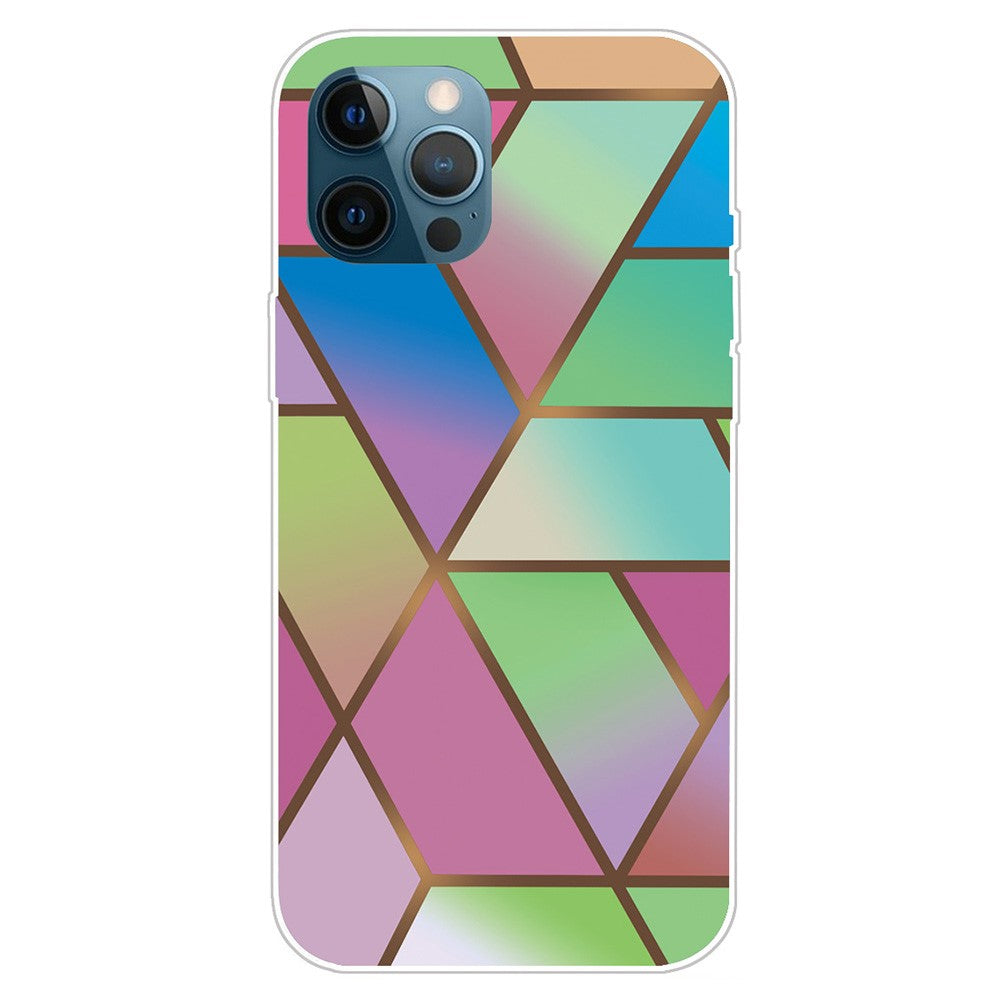 For iPhone 16 Pro Max Case Abstract Marble Pattern Printing TPU Phone Cover