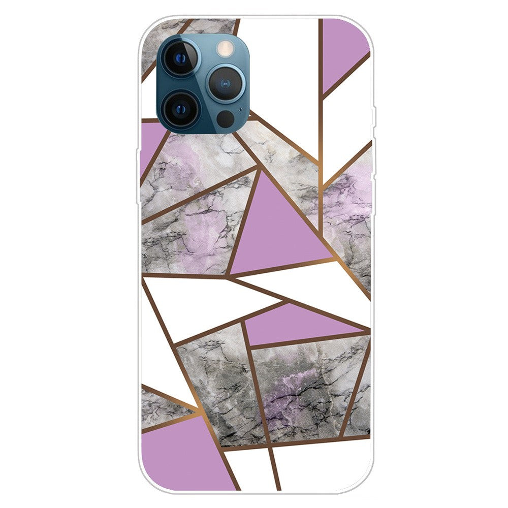 For iPhone 16 Pro Max Case Abstract Marble Pattern Printing TPU Phone Cover