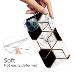 For iPhone 16 Pro Max Case Abstract Marble Pattern Printing TPU Phone Cover