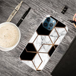 For iPhone 16 Pro Max Case Abstract Marble Pattern Printing TPU Phone Cover