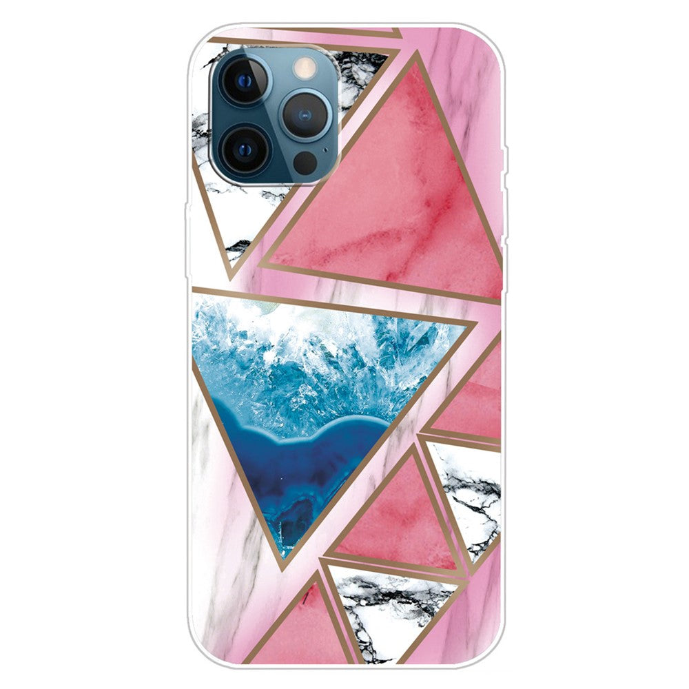 For iPhone 16 Pro Max Case Abstract Marble Pattern Printing TPU Phone Cover