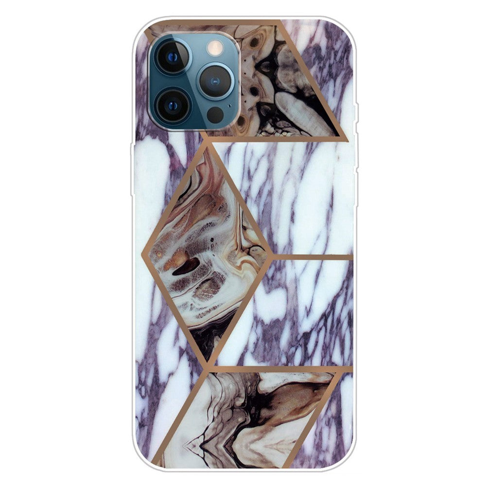 For iPhone 16 Pro Max Case Abstract Marble Pattern Printing TPU Phone Cover