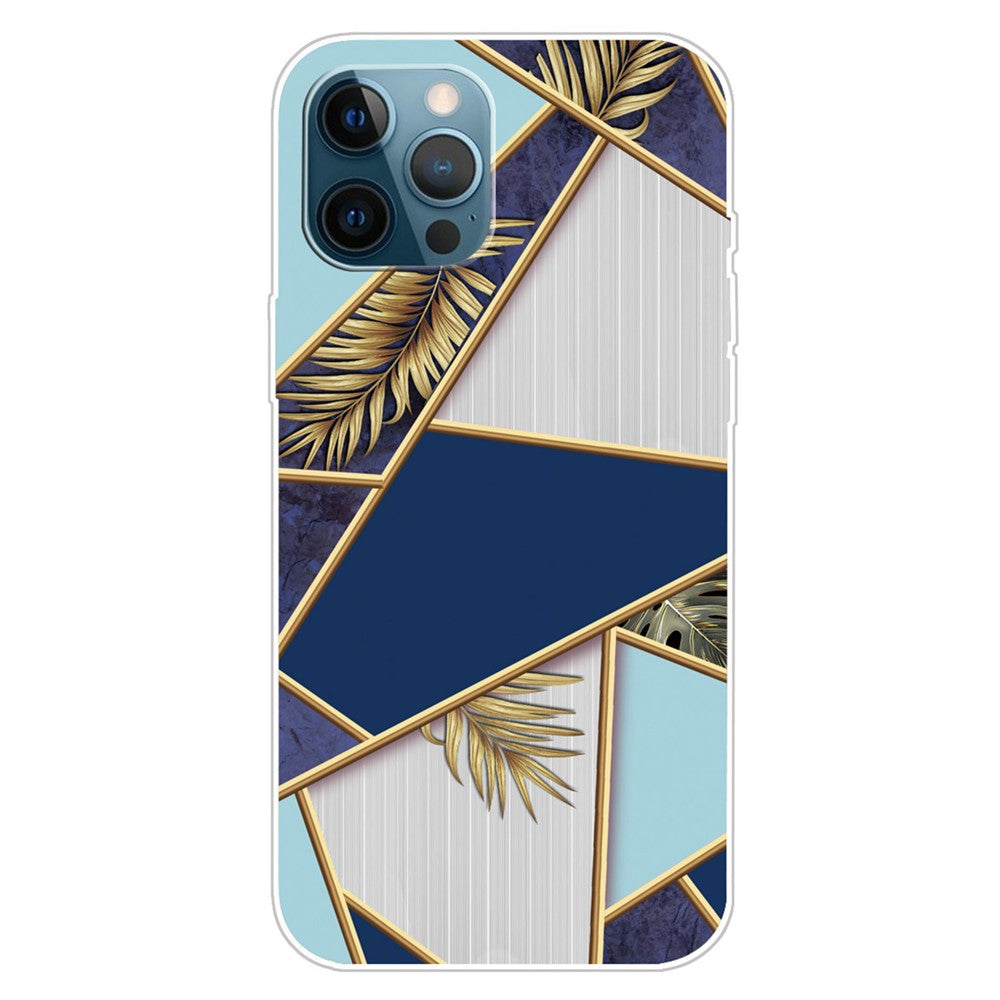 For iPhone 16 Pro Max Case Abstract Marble Pattern Printing TPU Phone Cover