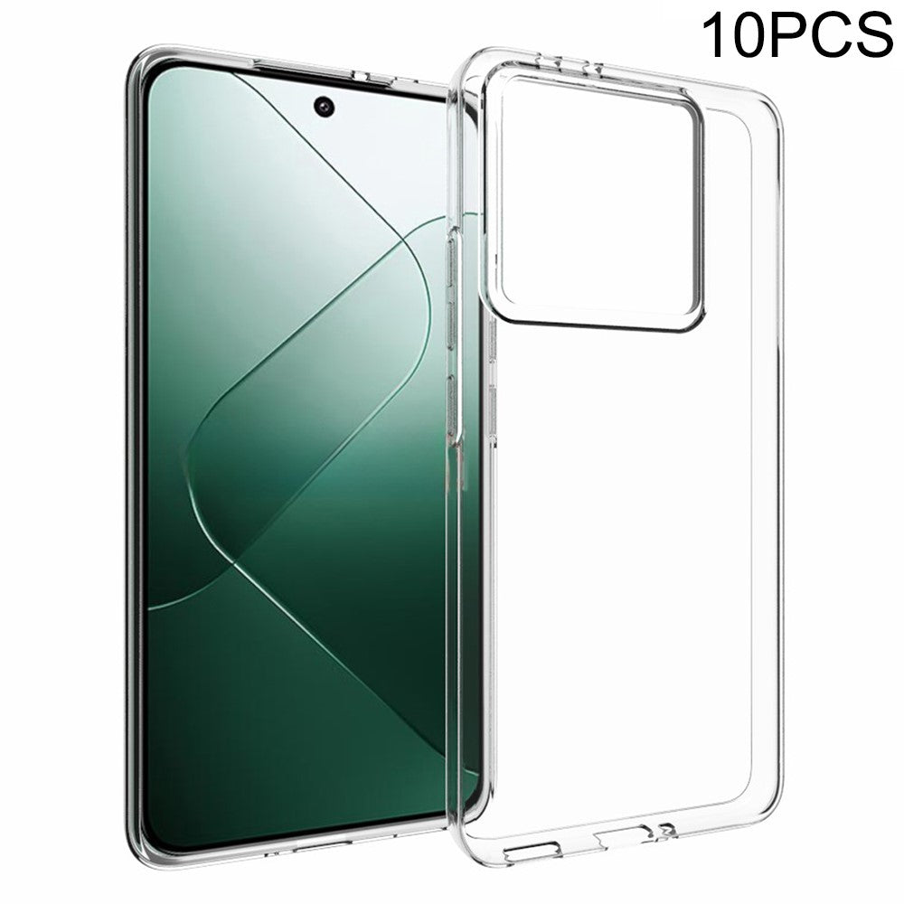 10Pcs / Pack For Xiaomi 14T Pro Clear Case Watermark-Free TPU Protective Cover