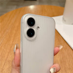 For iPhone 16 Case Corrugated Design Hard PC Phone Cover