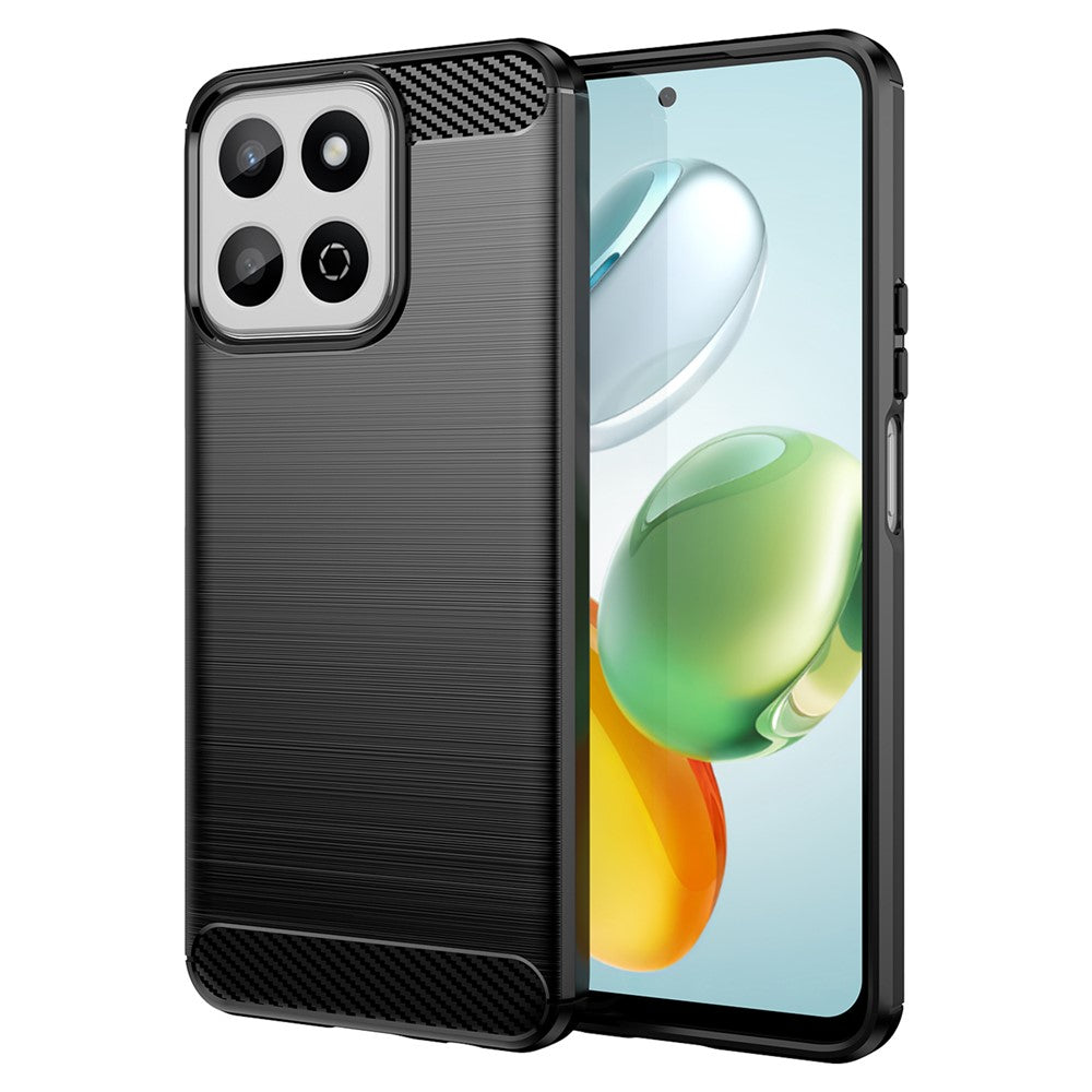 Honor X7c 5G / X7c 4G / 200 Smart 5G / Honor Play 60 Plus 5G-skal med kolfiberstruktur, borstat TPU-fodral