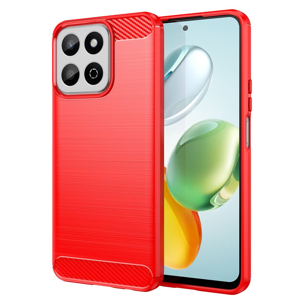 Honor X7c 5G / X7c 4G / 200 Smart 5G / Honor Play 60 Plus 5G-skal med kolfiberstruktur, borstat TPU-fodral