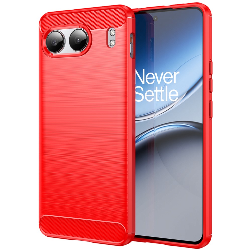 For OnePlus Nord 4 Case Carbon Fiber Texture TPU Brushed Phone Cover