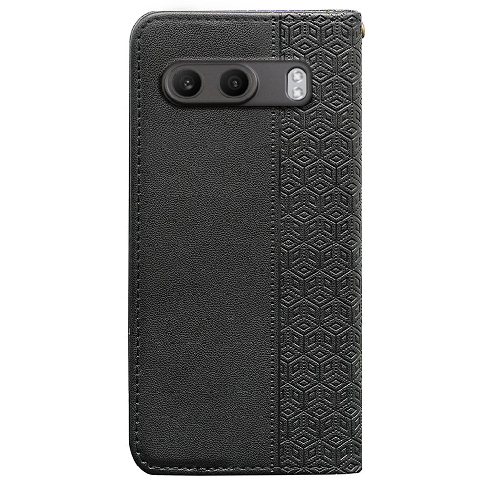 For OnePlus Nord 4 Wallet Phone Case Checkered Pattern Imprint Leather Flip Cover with Wrist Strap