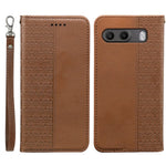 For OnePlus Nord 4 Wallet Phone Case Checkered Pattern Imprint Leather Flip Cover with Wrist Strap