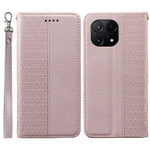 For Xiaomi Poco X6 Pro 5G / Redmi K70E 5G Wallet Phone Case Checkered Pattern Imprint Leather Flip Cover with Wrist Strap