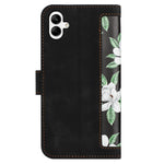 For Samsung Galaxy A06 4G Case PU Leather Floral Phone Cover with Card Slots